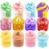 Slime Kit 12 Pack, with 4 Jelly Cube Crunchy Slime and 4 Cloud Slime and 4 Butter Slime, Soft and Non-Sticky, DIY Slimes Toys for Girls Boys, Kids Stress Relief Toy, Birthday Favor, Party Favors