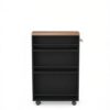 Slim Rolling Storage Cart 3-Tier Narrow Kitchen Organizer