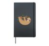 Sloth chilling on Branch lazy Nature Hardcover Journal, Black