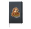 Sloth Pasta Cartoon Hardcover Journal, Black
