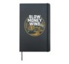 Slow Money Wins Mindset Building Wealth Money Management Hardcover Journal, Black