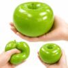 Slush Apple Squishy Toy, Crunchy Sensory Stress Relief Toy with TPR Jelly Filling, Cute Fruit Fidget Squeeze Ball, Slow Rebound Stress Ball for Adults Teens, Desk Office Classroom Relaxation Gift