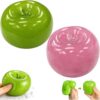Slushy Apple Squishy, Realistic Fruit Design，2PCS-G+P