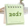 Small Desk Calendar - Compact Tear-Off Sheets, Stand-Up Base