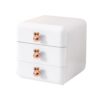 Small parts organizer Rganizer Desktop Storage Box Desk With Drawers Clear drawers(3 Layer White)
