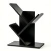 Small Tree Bookshelf, 3 Tier Wood Mini BookShelf for CDs/Movies/Books, Dark