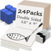 Small White Boards 24 Pack, 9"x12" Double Sided Mini Dry Erase Board