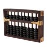 Small Wooden Abacus 7x4.5in Arithmetic Calculator