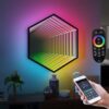 Smart Tunnel Light 30cm,App-Controlled Infinity Mirror Lamp with 358 Color Modes,Wall-Mounted Sensory Decor for Bedroom,Party,and Bar (30cm/11.8in)