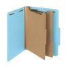 Smead Blue Classification File Folders for Documents, Letter Size, 2 Inch Expansion, 2 Dividers, Durable Pressboard for Legal and Office Files, Blue, 10 Pack (14021)
