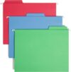 Smead FasTab Hanging File Folder, 1/3-Cut Built-in Tab, Letter Size, Assorted Primary Colors, (64053) 18 Count (Pack of 10)