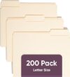 Smead File Folders Letter Sized, 1/3-Cut Tab, Assorted Positions, Letter Size Manila Folders, 200 Per Box