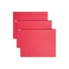 Smead Standard Hanging File Folders, 25 Count, Red, 1/5-Cut Adjustable Tabs, Letter Size (64067)