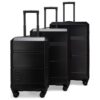 Smiley Cheerful Cruiser 3-Piece Expandable Hardside Luggage Set, Black