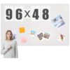 SmoothNovelty Felt Extra Large Bulletin Board, 96 x 48 Inches Decorative Felt Pin Board Alternative Foldable Picture Framed Display Board for School Home Office Kitchen Walls (White)