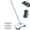 smtsmt Smart Robot Vacuum Cleaner Mop and Broom (Blue + 3 Pieces of Fabric)
