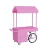Snack Display Cart,Creative Iron Market Stall Sunshade Canopy Storage Box