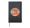 Snail has a rolled up air mattress as a house on its back Hardcover Journal, Black