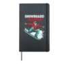 Snowboard Forever Funny Snowboarding Skeleton Humor Hardcover Journal, Black