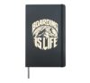 Snowboarding BOARDING IS LIFE Funny Snowboard Children Hardcover Journal, Black