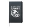Snowboarding Snowboard Vintage My Life Is Going Downhill Hardcover Journal, Black