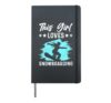 Snowboarding Snowboard Vintage This Girl Loves Snowboarding Hardcover Journal, Black