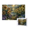 Snugozo 1000 Pieces Wooden Jigsaw Puzzle for Adults, Coastal Seaside Garden