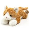 SNUTTIG 3.3 lbs Orange Cat Plush Pillow, 20.5" Weighted Cat Stuffed Animal