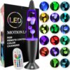 Soarling 17 Colors Changing Table Lamp for Kids Adults Bedroom Office Decor, 16 Inch Giant Black LED Liquid Motion Lamp Large Relax Night Light Sensory Mood Lighting Stress Relief with 8H Timing