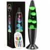 Soarling 17 Colors LED Liquid Motion Lamps Multi Color Changing Table Retro Lamp for Kids Adults Bedroom Office Decor, 13.5 Inch Small Black Relax Night Light Sensory Mood Nightlight with 8H Timing