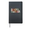 Social Worker Support Groovy Retro Social Work Month Hardcover Journal, Black