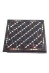 SODEF Handmade Pearlescent Inlay Inlay Checkers and Chess Board, Walnut Wood, 13.8 x 12.6 inches, Decorative Tabletop Game Board, Refined Gift