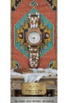 SODEF Handmade Wooden Wall Clock with Seashells | Giant Watch Design | 17.3 inches | Ecru | Quartz Movement | Wood & Shells | Rustic Decor - Ecru