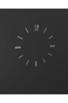 SODEF Modern Plastic Wall Clock 8 x 8 Inches with Rectangular Shape and Minimalist Design Featuring Bar Numbers for Living Room Office Home Decor - Chrome