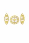 SODEF Triple Plexi Wall Clock Set Gold | Arabic Calligraphy Allah (C.C) & Muhammed (s.a.v) | Latin Numerals | Modern Design 47.2" x 23.6" - Gold, 47x24 inch