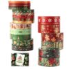 Sodfog Christmas Gold Foil Washi Tape Set Decorative Masking Tape Gift