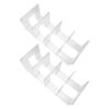 SOESFOUFU Acrylic Shoe Rack Organizer 4 Sections Stackable 2pcs