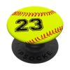 Softball No #23 Jersey Number 23 Ball Catcher & Pitcher Gift PopSockets PopGrip: Swappable Grip for Phones & Tablets