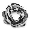 Soft Black Grey White Camo Chiffon Scrunchies for Women