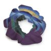 Soft Blue Lotus Chiffon Scrunchies for Women