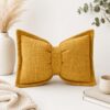 Soft Chenille Bow-Shaped Throw Pillow – Ultra-Soft & Plush (G)