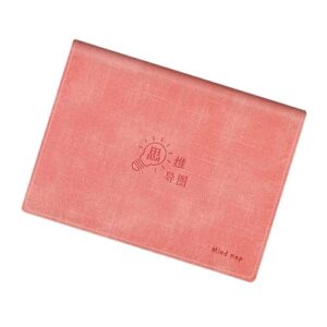 Softcover PU Leather Mind Map Notebook with 160 Pages 9 Rings Binder Covers