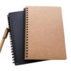 Softcover spiral-bound blank notebook set (2 units) (brown,180/120mm)