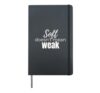 Soft Doesn’t Mean Weak Women’s Self-Care Empowerment Design Hardcover Journal, Black