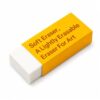 Soft Office Pencil Erasers, 18 Pack with Protective Sleeves, 2.1 in Rectangular Erasers for School, Drawing and Office Supplies