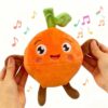 Soft Plush Musical Sensory Toy - Funny Parent Child Interactive Plush Toy with Sounds, Dual Mode Skin Touch Activated Educational Sound Doll, Fruit Style Gift for Baby Kids Boys Girls All Ages