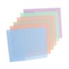 SOIMISS 6pcs Heavy Duty Office File Folder with Double Pocket Design, Writable Label Area, and Solid Color Pp Material for Letter Size Documents and Client Proposals, for Random Color