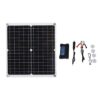 Solar Panel Kit 25W Monocrystalline Solar Module with 100A Controller High Efficiency Power Generation for RV Home Camping Stable Output Easy Installation Circuit Protection