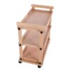 Solid Beechwood Rolling Studio Taboret with Caster Wheels (3 Floors)