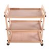 Solid Beechwood Rolling Utility Studio Taboret with Caster Wheels